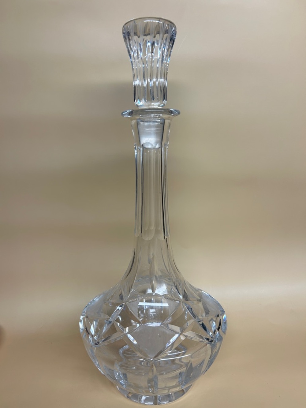 Vintage Cut Crystal Glass Decanter - Clear